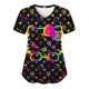thumbnail image 4 of Uniforme de enfermera Sanrio con estampado de dibujos animados para mujer, camiseta de manga corta con cuello en V y bolsillo, ropa de calle Kawaii, moda de Hello Kitty, 4 of 6