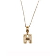 thumbnail image 1 of Collar con dije de oro laminado letra brillos H, 1 of 7