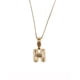 thumbnail image 1 of Collar con dije de oro laminado letra brillos H, 1 of 7