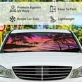 thumbnail image 4 of Coolnut Car Windshield Sun Shade for Front Windows, Blocks Sun and Heat Car Sunshade for Moat Vehicles, Pink Twilight Beach Thicken Foldable Windshield Sun Visor, 55×30 Inch, 4 of 5