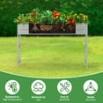 thumbnail image 4 of Elevated Raised Garden Bed, 47.64in Metal Planter Box with Stand for Vegetables, Flowers, Herbs, Fruits – Indoor & Outdoor Gardening Solution for Patio, Balcony, Yard, 4 of 6