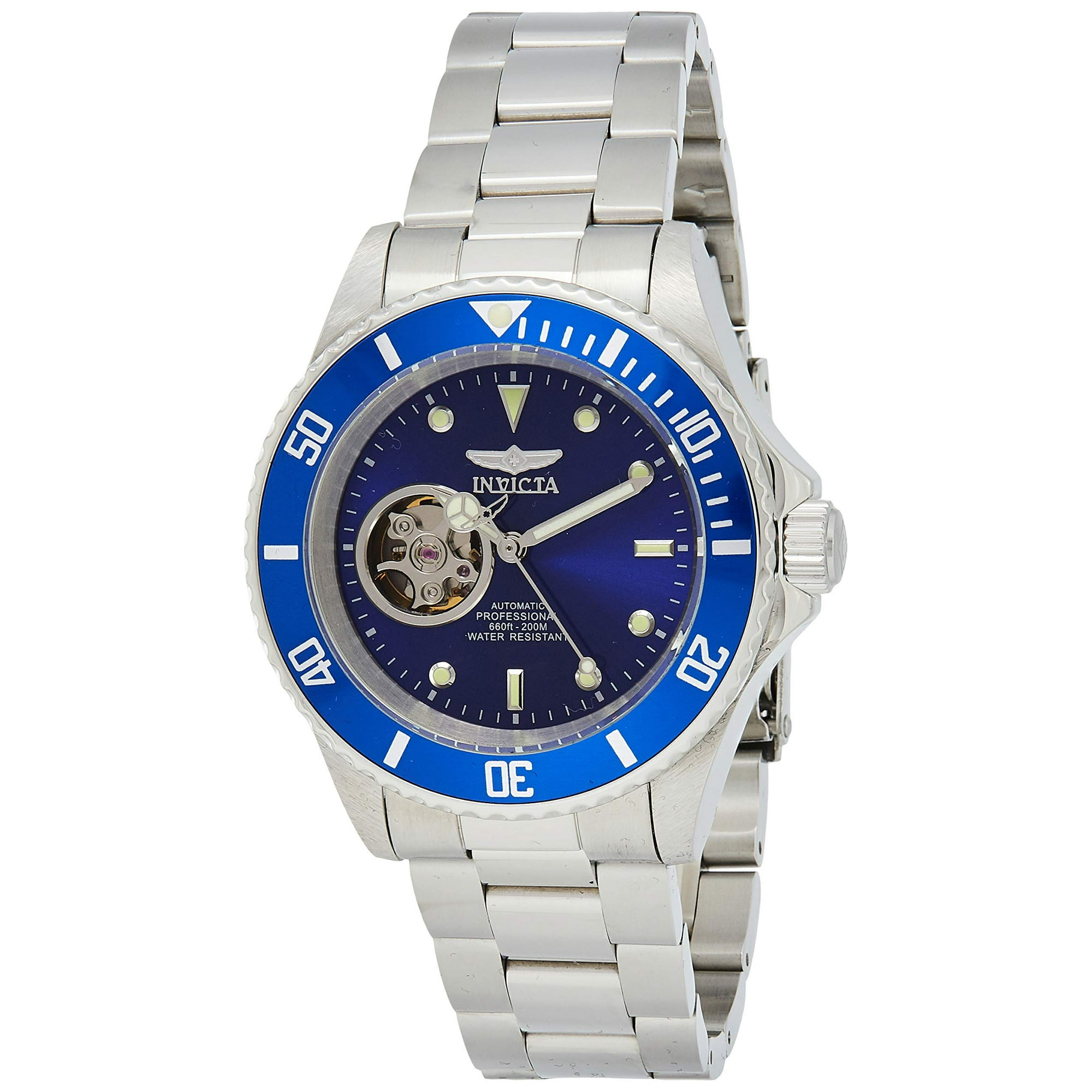 Invicta Men s Pro Diver 20434 Silver Stainless Steel Quartz Dress Watch Walmart