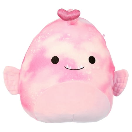 Squishmallows Original 10-Inch Sy The Pink Angler Fish - Official Jazwares Beach Plush - Collectible Soft & Squishy Sea Squad Stuffed Animal Toy - Add to Your Squad - Gift for Kids, Girls & Boys