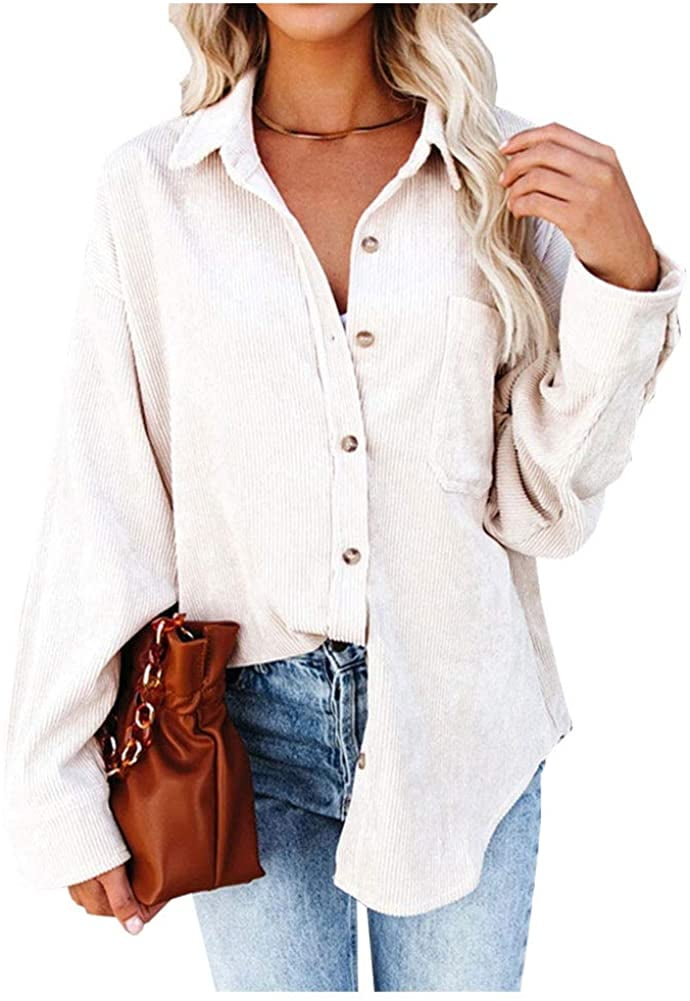 Women Oversized Corduroy Long Sleeve 