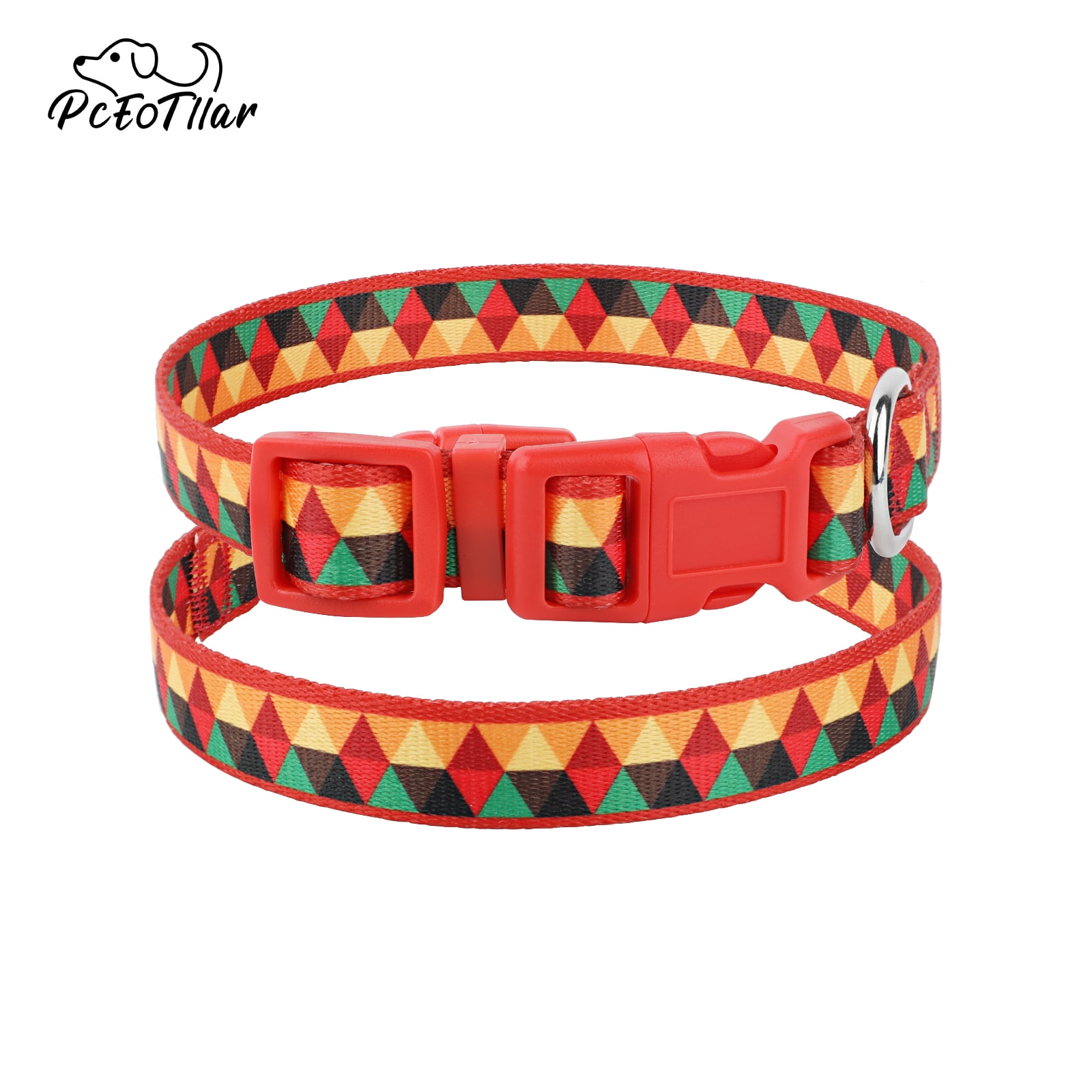 PcEoTllar Dog Collar with Geometric Patterns Colorful Stylish