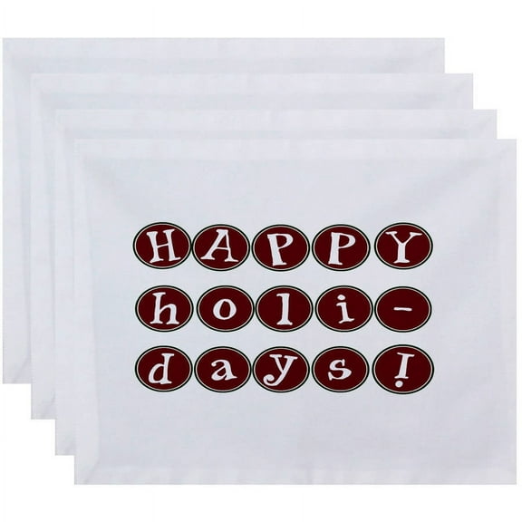 Simply Daisy 18" x 14" Happy HolidaysToo Word Print Placemat