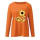 thumbnail image 3 of Blusa de manga larga con cuello redondo y estampado informal para mujer a la moda Pompotops gfhjh2637, 3 of 3