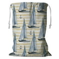 thumbnail image 1 of EREHome various boats and anchors on yellow Storage Basket Laundry Bag with Drawstring 24x32 Inch, 1 of 2