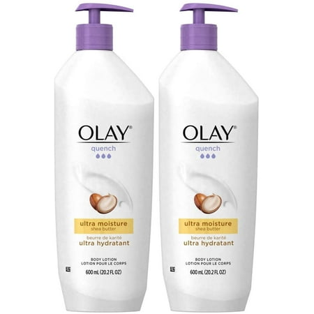 Olay Quench Body Lotion Ultra Moisture with Shea Butter and Vitamins E and B3, 20.2 oz (Pack of 2)