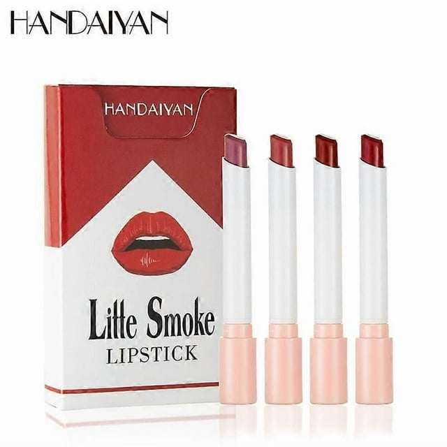 4Pcs Cigarette Lipstick Set Semi Matte Mist Little Smoke Lipstick Long