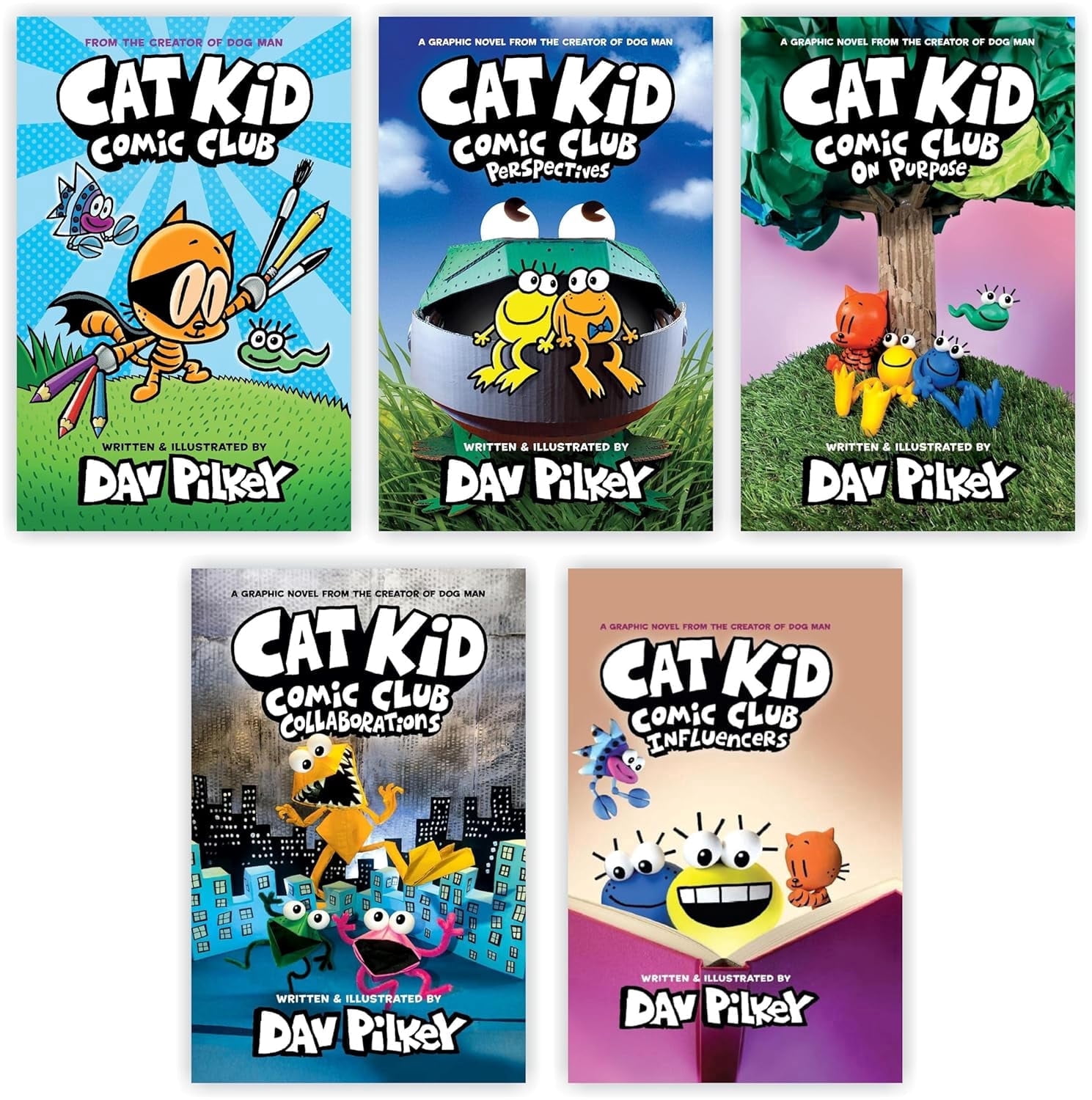 Dav Pilkey, The Cat Kid Comic Club Collection #1-3 Boxed Set