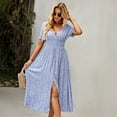 thumbnail image 1 of Summer Dresses for Women Maxi Dress V-Neck Boho Casual Vacation Sexy Maxi Skirt, 1 of 7
