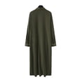 thumbnail image 5 of Ceisia Men's Long Sleeve Stand Collar Muslim Thobe Arabic Robe Traditional Religious Top Soft Breathable Lightweight Flowing Everyday Wear Gifts for Father Green M, 5 of 7