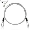 thumbnail image 1 of GOOHOCHY Candado para bicicleta de acero inoxidable 304 con presillas, cable de seguridad para equipaje con extremos de doble bucle., 1 of 7