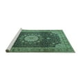 thumbnail image 2 of Ahgly Company Machine Washable Indoor Round Persian Turquoise Blue Traditional Area Rugs, 5' Round, 2 of 4