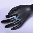 thumbnail image 4 of Opvise Decorative Good-Looking Women Ring Gift Elegant Rhinestone Butterflies Ring Jewelry Accessaries, 4 of 8