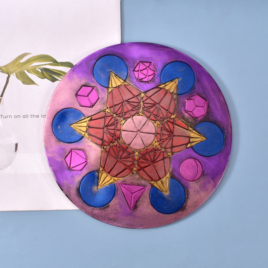BOBEINI Bricolage Tarot Astrologie Astrolabe Plateau Ornements Silicone Moule Artisanat décoration Faisant Outil Cristal résine époxy Moule #1