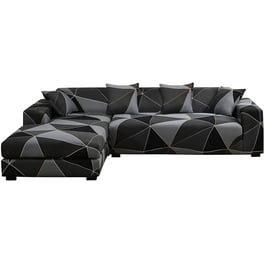 IGUOHAO L Shape Sofa Cover ,2 Pieces L- Shaped Stretch Sectional