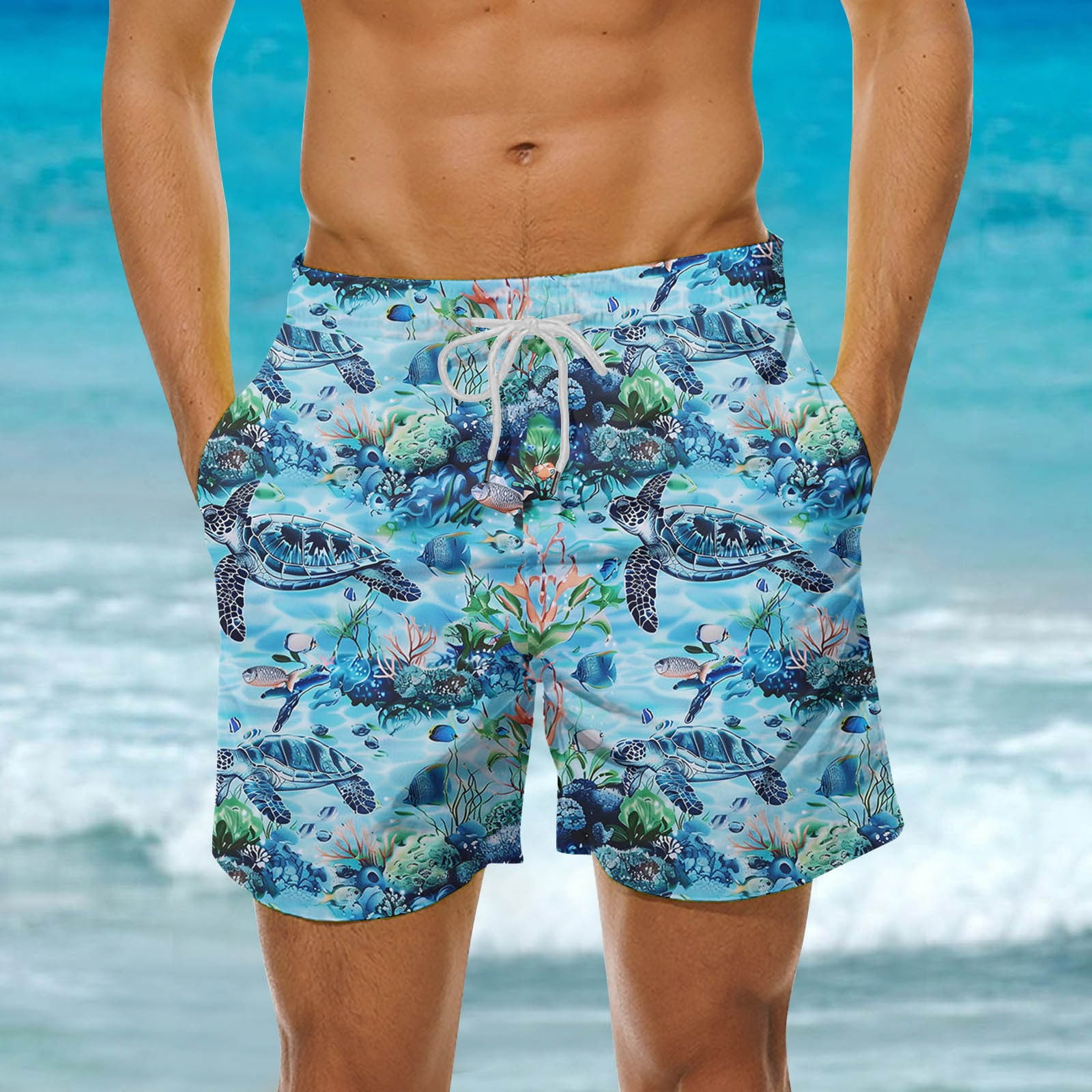 Xysaqa Men's Swim Trunks Mens Summer Beach Swimming Shorts Bathing