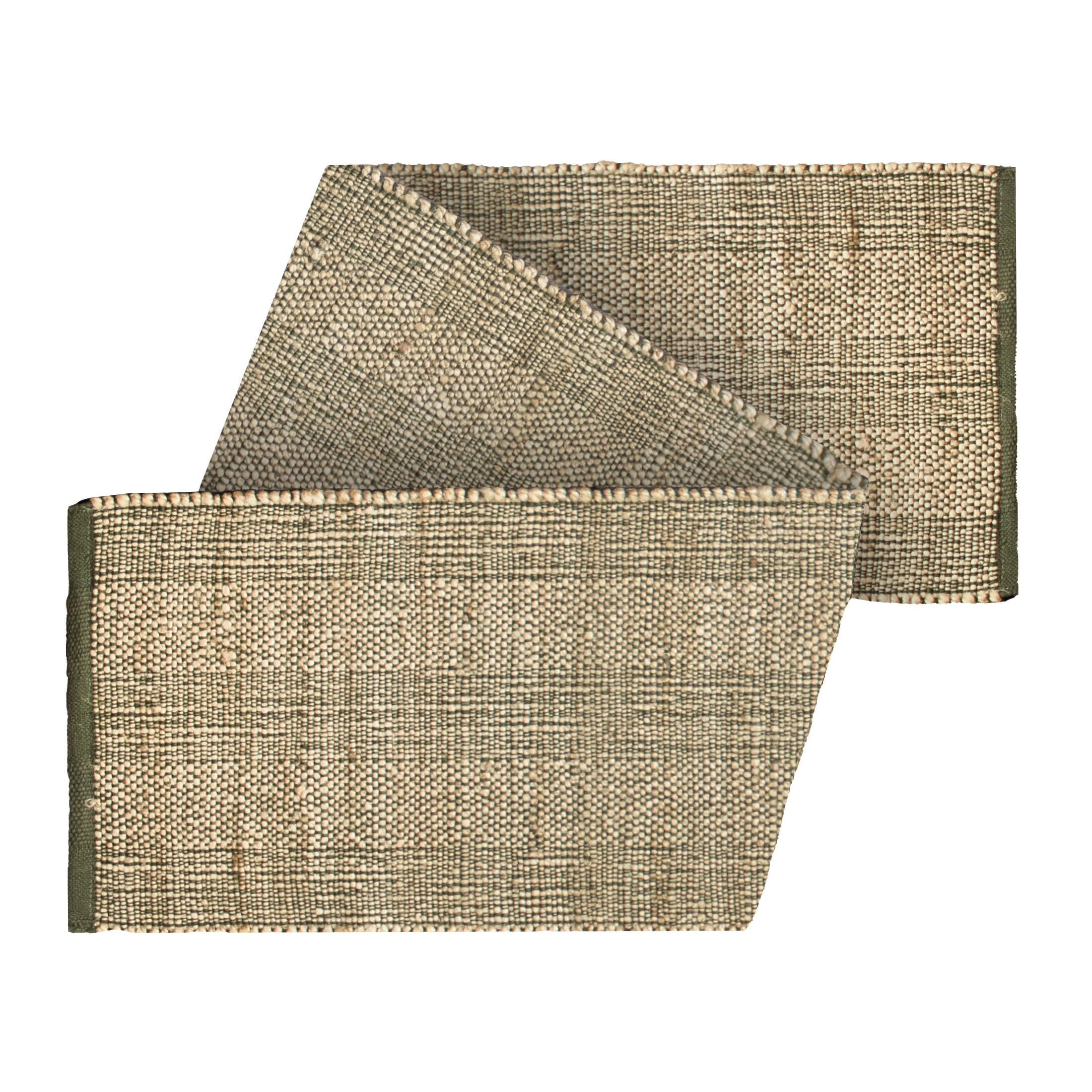 Better Homes & Gardens Jordan Jute Table Runner, Natural, Green, 14"W x 90"L