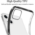 thumbnail image 4 of Compatible with iPhone 13 Case 6.1" (2021) Clear Slim Shockproof Silicone Protective Phone Cases Non-Yellowing Flexible TPU Thin Cover - Black, 4 of 14
