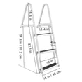 thumbnail image 3 of KFFKFF Pier Staircase, Detachable Triple Rungs, Supports up to 350 lbs, Constructed from Aluminum Alloy with 4'' Broad Tread & Anti-slip Pad, Simple Assembly for Vessel/Lake/Pool/Marine Embarkation, 3 of 9