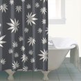 thumbnail image 5 of Marijuana Leaf Shower Curtain - Minimalist Weed Bathroom Decor - Waterproof Quick-Dry Fabric with Rust-Resistant Grommets - 72x84 Inches Includes 12 Hooks, 5 of 5