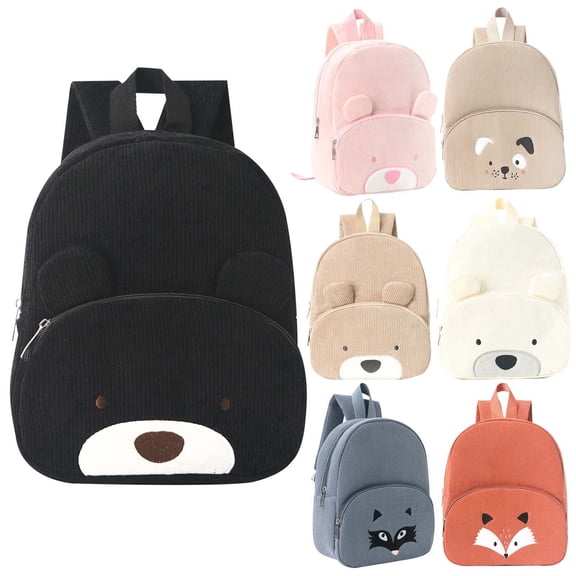 Miaoju Pink Bear Backpack, Cute 3D Bear Backpack, Travel Daycare Bag, Lightweight Small Bookbag,