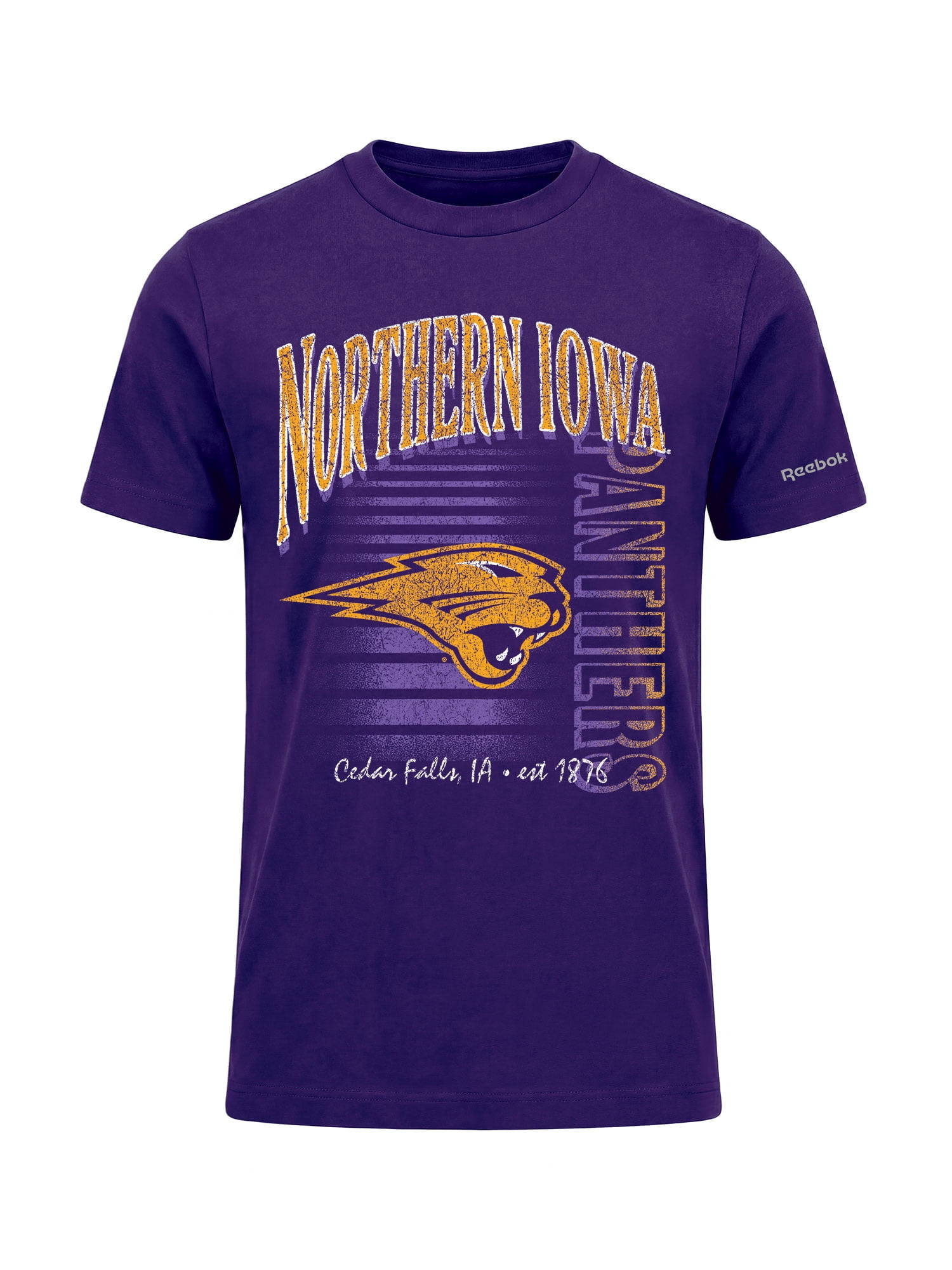 Northern Iowa Panthers Reebok Mens Crew Neck Short Sleeve T-Shirt