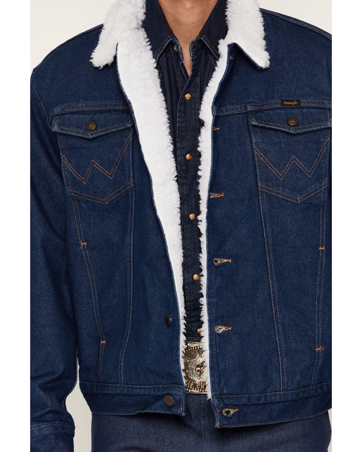 Wrangler Men's Men'S Sherpa Lined Denim Jacket - 74255PW