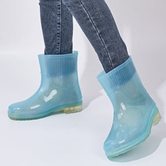 Women's Ankle-Length Wellington Boots - Waterproof Rubber Garden Rain Boots, Sizes 3-9 (UK)