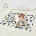 thumbnail image 2 of White Cartoon Dinosaurs Names Pattern Blanket,Comfortable Soft Flannel Throw Blanket,All Season,Warm Lightweight Blankets for Sofa Bed Couch Living Room Chair,30"x40", 2 of 4