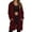 8# Wine, variant on 2026 New Women Casual Zip Up Fleece Hoodies Long Knee Length Jacket Tunic Sweatshirt with Pockets