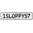 thumbnail image 1 of 1Sloppy57 - Blanc Aluminium Rue Signe Mancave Euro Plaque Nom Porte Signe Mur, 1 of 1
