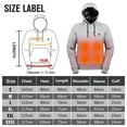 thumbnail image 3 of Yibooy Men Women USB Rechargeable 3 Heat Level 5 Heated Zone Heating Hoody (Grey M), 3 of 8