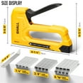thumbnail image 4 of SHALL Light Duty Staple Gun for Wood - Yellow Upholstery Staple Gun with 1600pcs JT21 Staples 1/4, 5/16, 3/8 inch and Staple Remover - Fabric Stapler Gun for Crafts, DIY, Decoration, 4 of 7