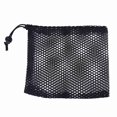 thumbnail image 1 of Medium Black Nylon Golf Ball Mesh Bag - Durable, Wear-Resistant & Quick-Drying Drawstring Pouch, Hangs on Golf Club Bags, Holds 25 Golf Balls, Essential Storage Accessory for Golf Enthusiasts, Ideal, 1 of 6