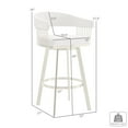 thumbnail image 2 of Chelsea 26" Swivel Counter Stool with Gold Brushed Stainless Steel and Silver Fabric, 2 of 12
