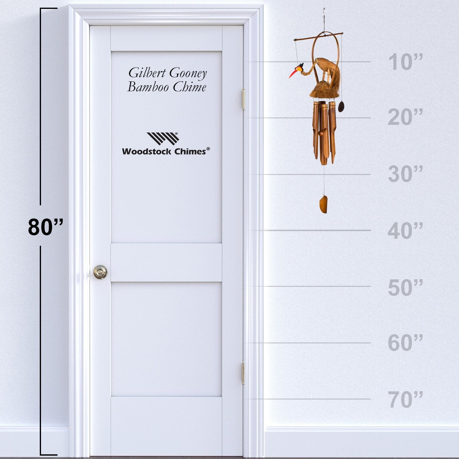 Woodstock Windchimes Animal Chimes Gilbert Gooney, Wind Chimes For Outside, Wind Chimes For Garden, Patio, and Outdoor Décor, 37"L
