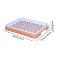 thumbnail image 2 of koolsoo Rabbit Litter Tray Rabbit Toilet Portable with Grate Double Layer Guinea Pig Litter Pan Bunny Potty for Small Animals Ferrets Pink White, 2 of 9