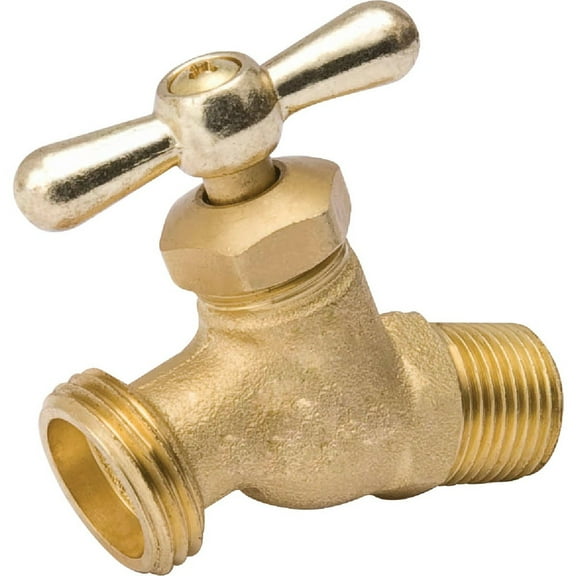 Proline Hose Bibb 102-303 - No-Kink, Brass, 1/2 In. MIP x 3/4 In. MHT