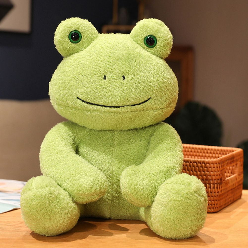 Kawaii Dressing Frog Plush Toy Stuffed Animal Fluffy Frog Figure Doll