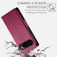 thumbnail image 3 of Allytechgroup Versatile Wallet Case for Google Pixel 7 Pro, Stylish Flip Cover with Card Slots RFID Blocking Phone Case for Women Men, Winered, 3 of 6