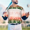 thumbnail image 4 of Fotbe Hello Spring Baseball Jersey Shirt for Men and Women, Casual Short Sleeves Button Down T-Shirt-X-Large, 4 of 9