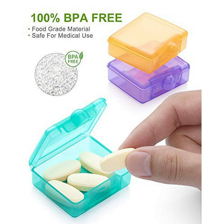 Small Pill Box 3 pcs,Cute Travel Pill Case Portable for Pocket Purse