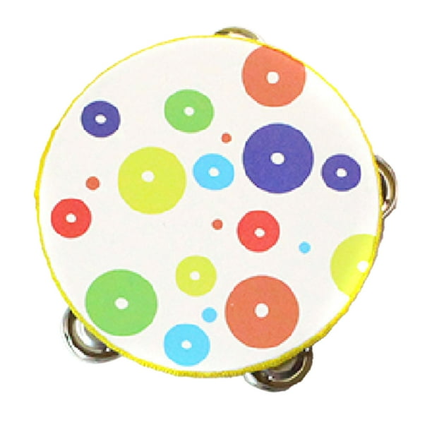 Tambor de mano de 6 pulgadas con percusión de metal J Instrumento de juguete musical interactivo para niños Juguete de aprendizaje musical educativo con sonidos y luces