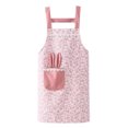 thumbnail image 2 of Reheyre Baking Apron with Pocket Sleeveless Breathable Floral Printed Non-pilling Anti-fouling Cooking Apron for Home, 2 of 7