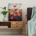 thumbnail image 5 of Qisvanset 12x16 Inch 2D Flat Framed Canvas Art, Vintage Wildflower Field Oil Painting Rustic Retro Landscape Living Room Wall Art, 5 of 5