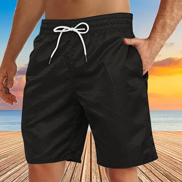 pstuiky Pantalones cortos de gimnasio para hombre, Pantalones cortos de playa informales con cordón y estampado del Día de la Independencia para hombre con bolsillo Pantalones cortos cargo
