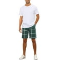 thumbnail image 2 of INSPIRE CHIC Plaid Shorts for Men's Regular Fit Flat Front Summer Chino Shorts, 2 of 5